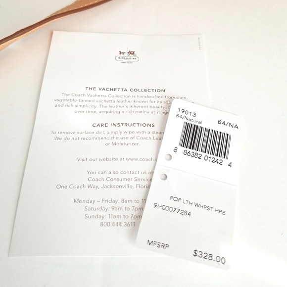 Coach Poppy Vachetta   Whipstitch Crossbody Bag - Picture 6 of 7